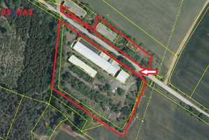 Prodej skladového prostoru 2 991 m2, areál 16 166 m2 Horní Lhotice okr. Třebíč